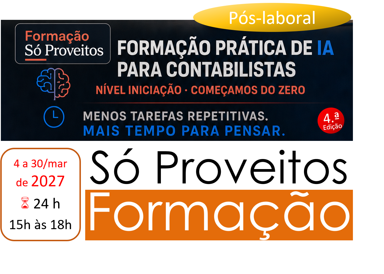 IA para Contabilistas – Formação Prática para Iniciantes – 4.ª ed. (Pós-laboral)